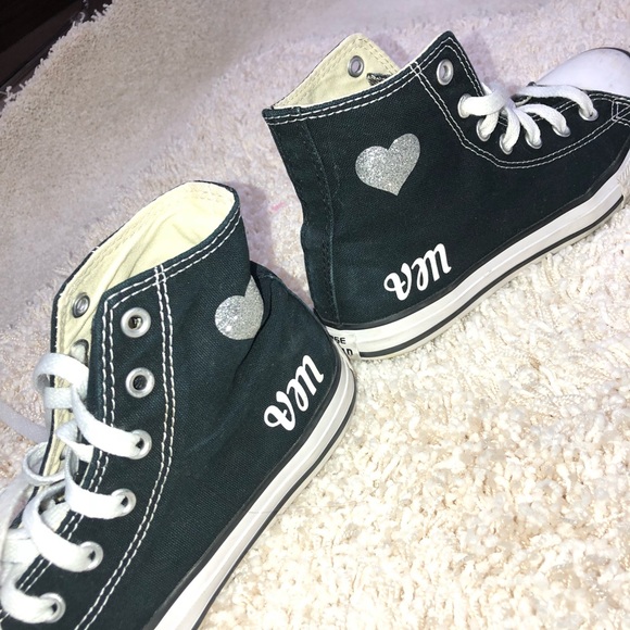 size 3 black converse high tops